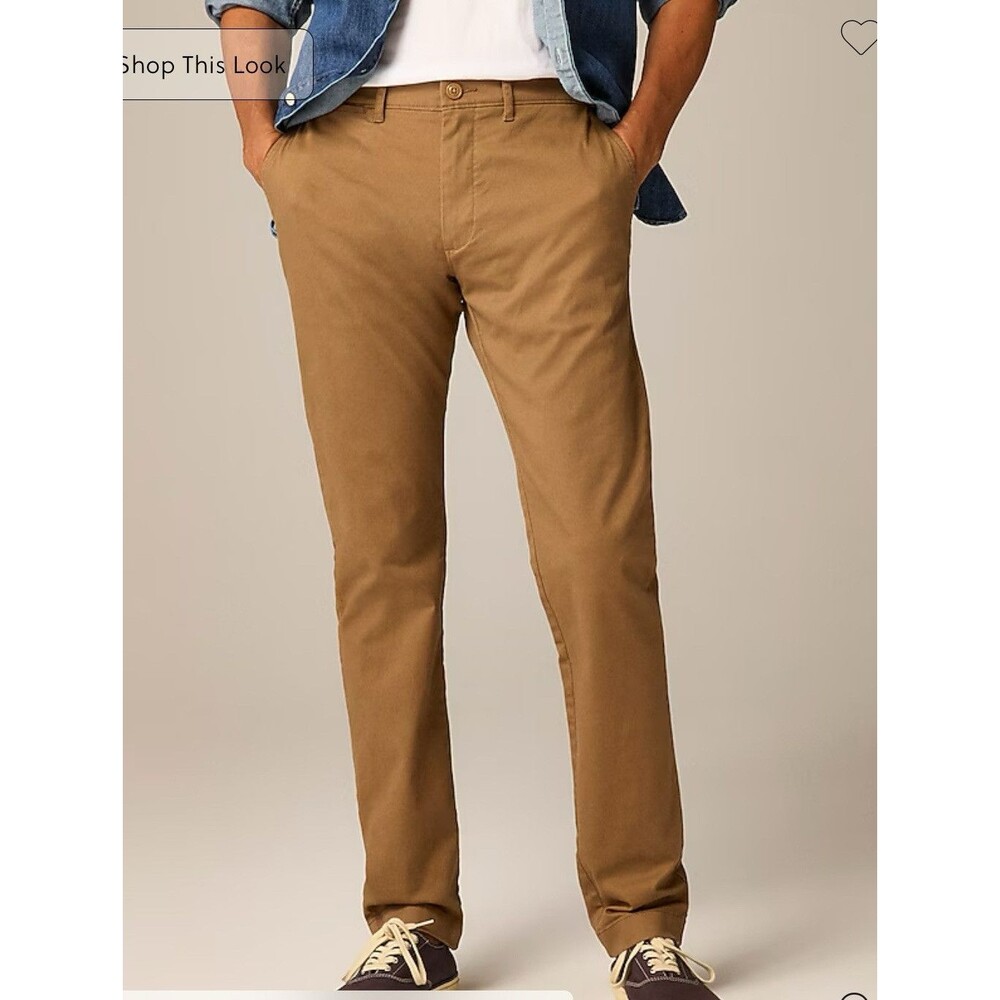 J‎ Crew Pants 34x32 Brown 484 Corduroy Straight Leg Stretch Chino Comfort Slim